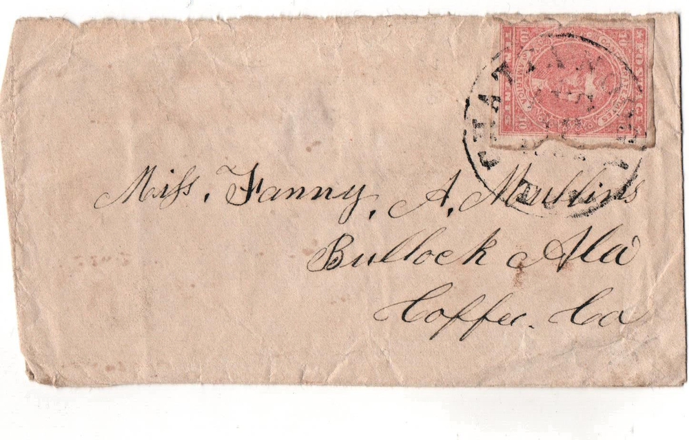 Confederate Cover with scarce CSA #5 stamp