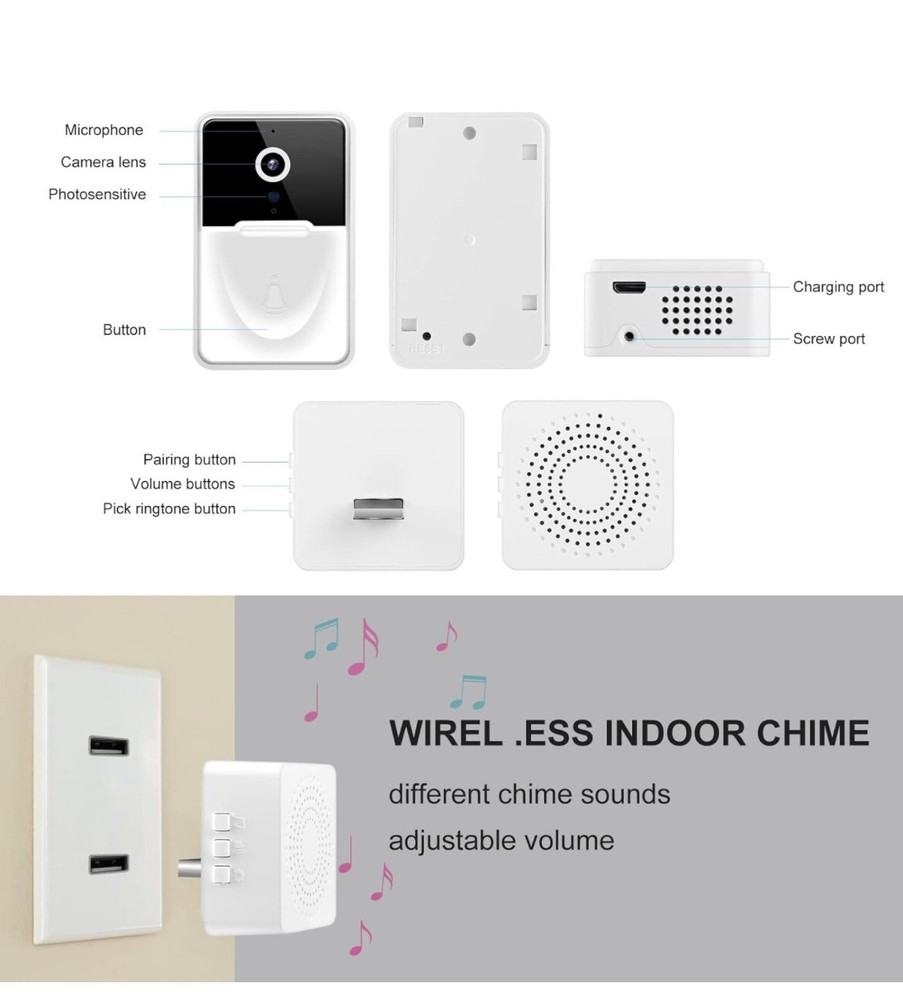 Smart Wireless Video Doorbell camera
