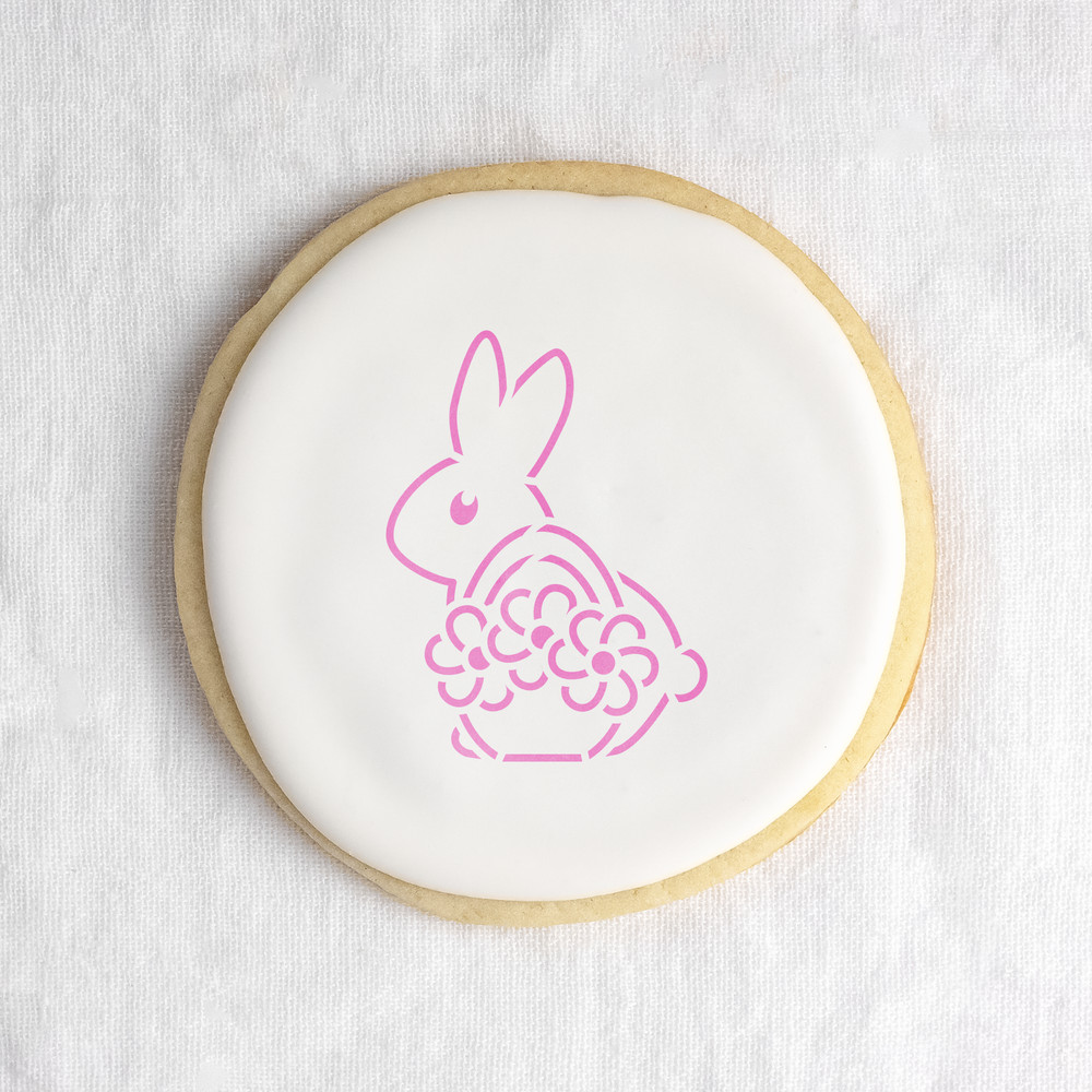 Easter Rabbit Cookie Stencil - Durable & Reusable Mylar Stencils