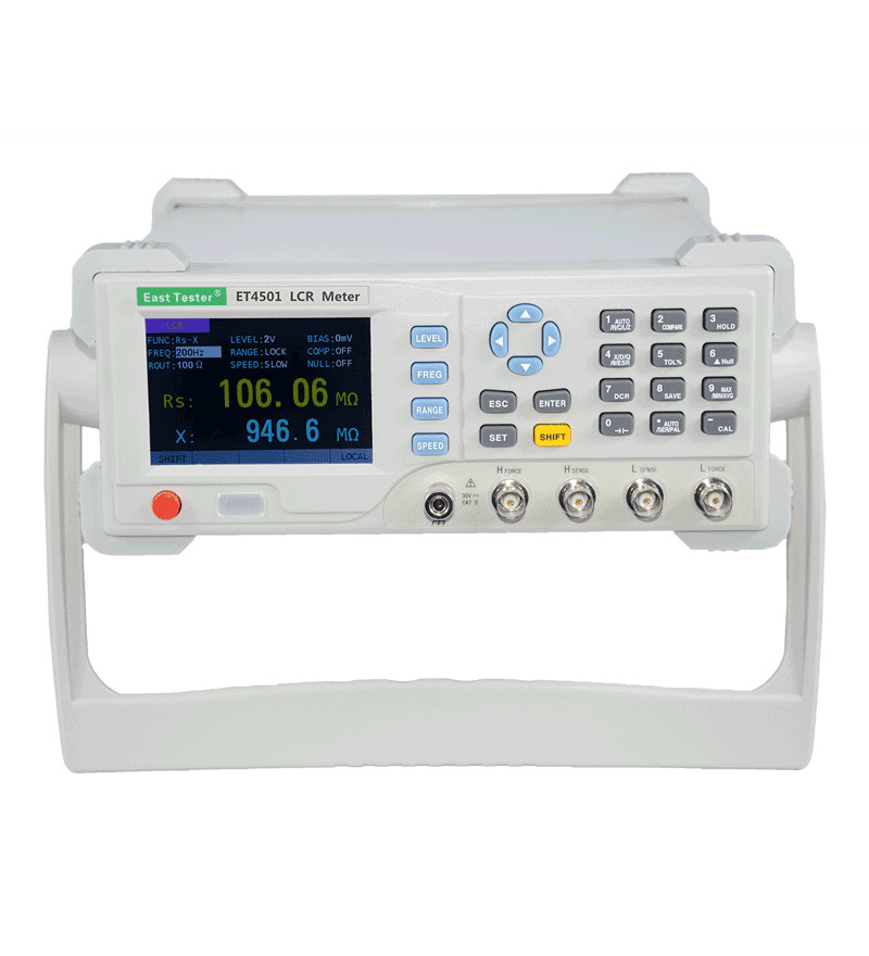 Bench LCR Meter Capacitance Inductance Measurement 100KHz Continuous Adjustable