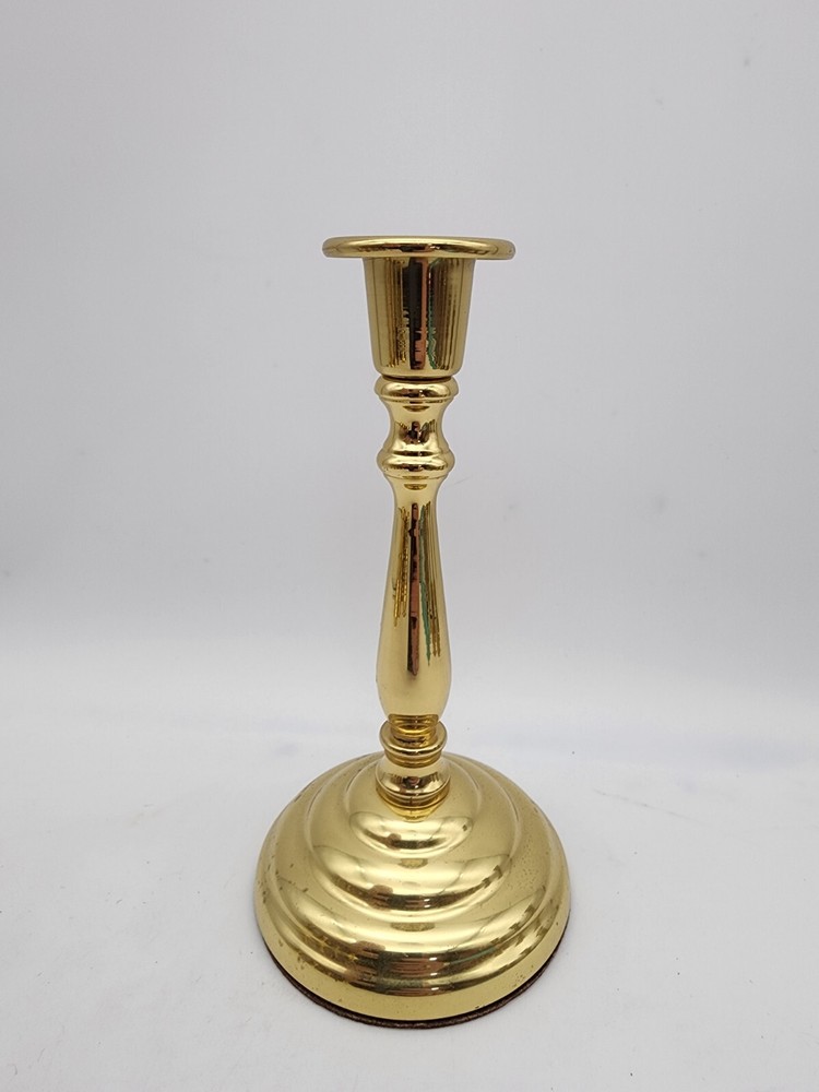Vtg 7" Copper Craft Brass Candle Holder