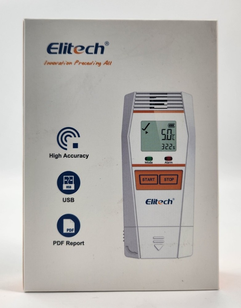 Elitech Tlog B100EH Temperature Humidity Data Logger Wireless Reusable External