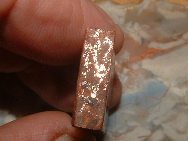 COPPER-RHYOLITE ROUGH 8.8 GRAMS RAW NATIVE COPPER IN MATRIX