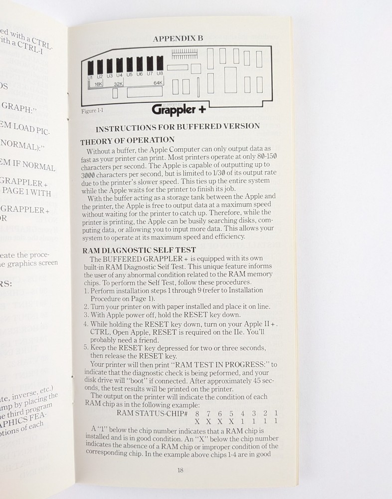 Orange Micro Grappler+ Manual & Sticker - Apple II, Vintage Computing