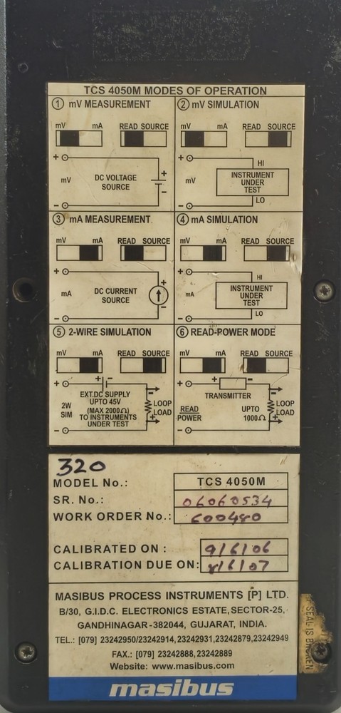 Masibus TCS 4050M Calibrator Loop TCS4050M