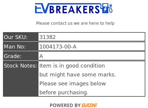 TESLA MODEL S HEIGHT LEVEL SENSOR REAR LEFT 2012-2016 1004173-00-A