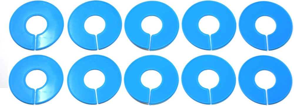 Blue round Plastic Blank Rack Size Dividers - Multi-Pack (10)