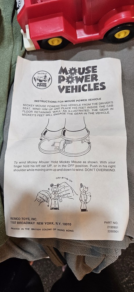 Super Rare Remco Mickey Mouse Power Vehicle Set