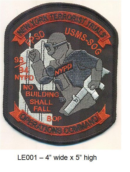 NEW YORK TERRORIST TRIALS PATCH  1993  -RARE PATCH - LE001