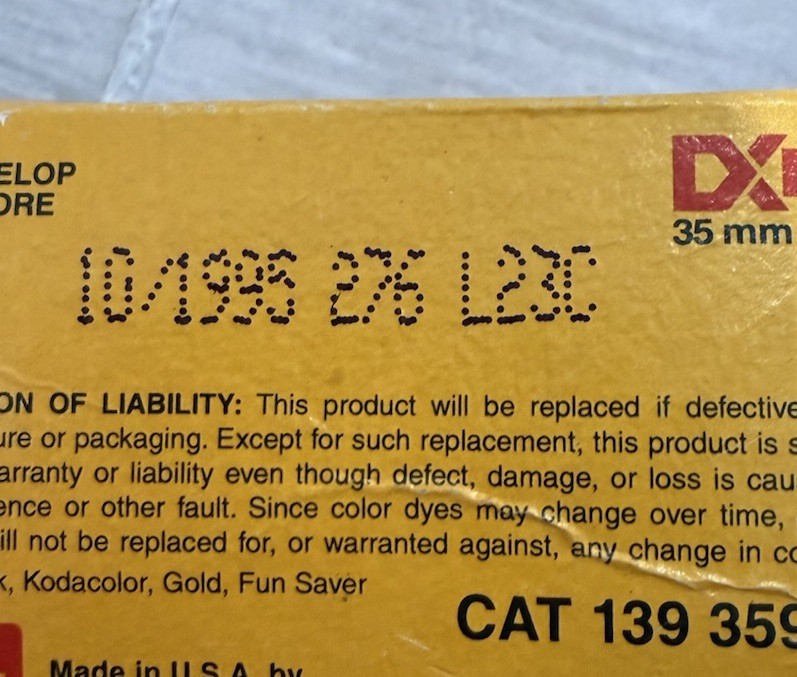 5 Kodak Gold 100 12 Exp Expired Film 10/1995