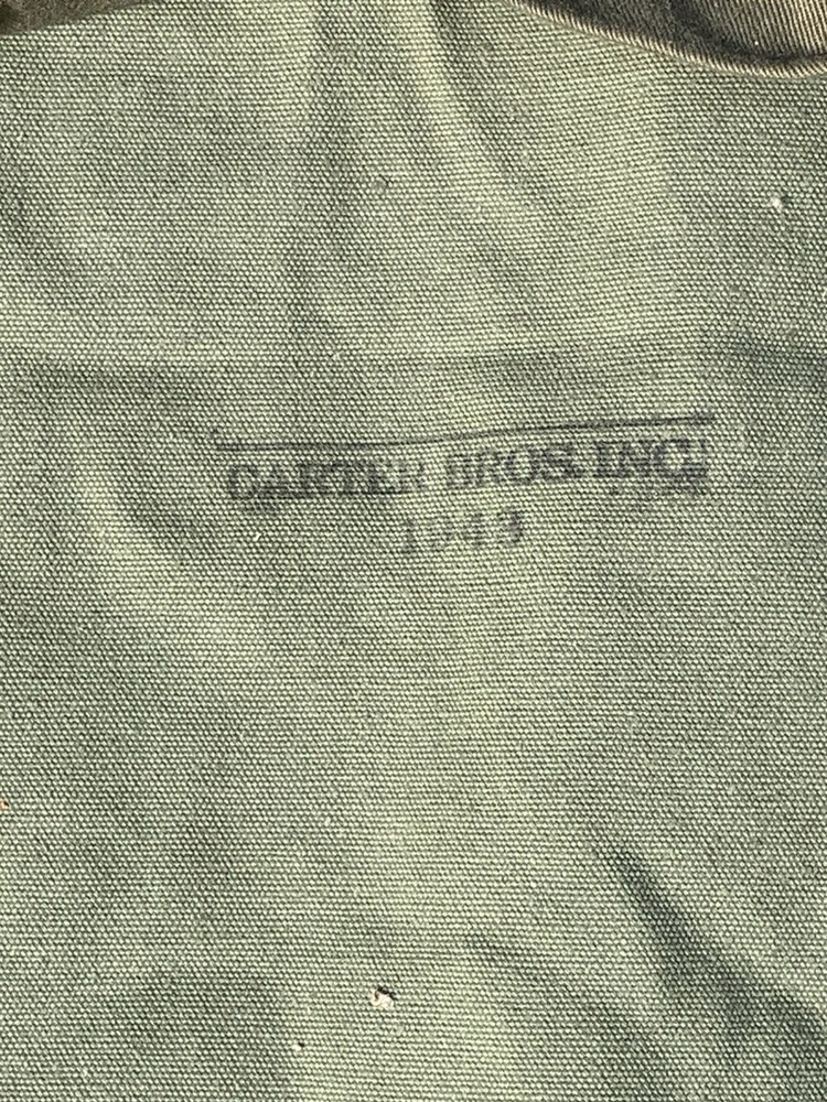 ORIGINAL 1943 WWII US ARMY OFFICER Canvas M1935 BEDDING ROLL- Named