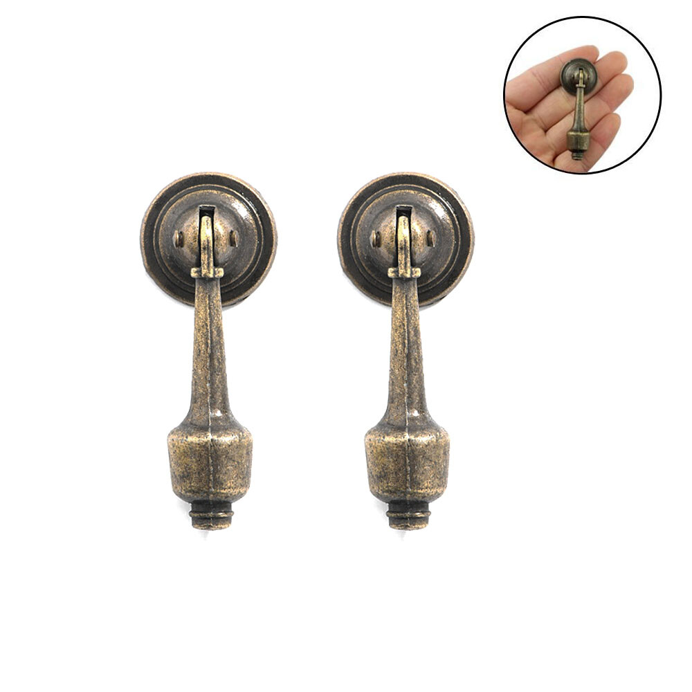 2/5/10Pcs Retro Drop Pull Handle Cabinet Pulls Kitchen Cupboard Door Drawer Knob