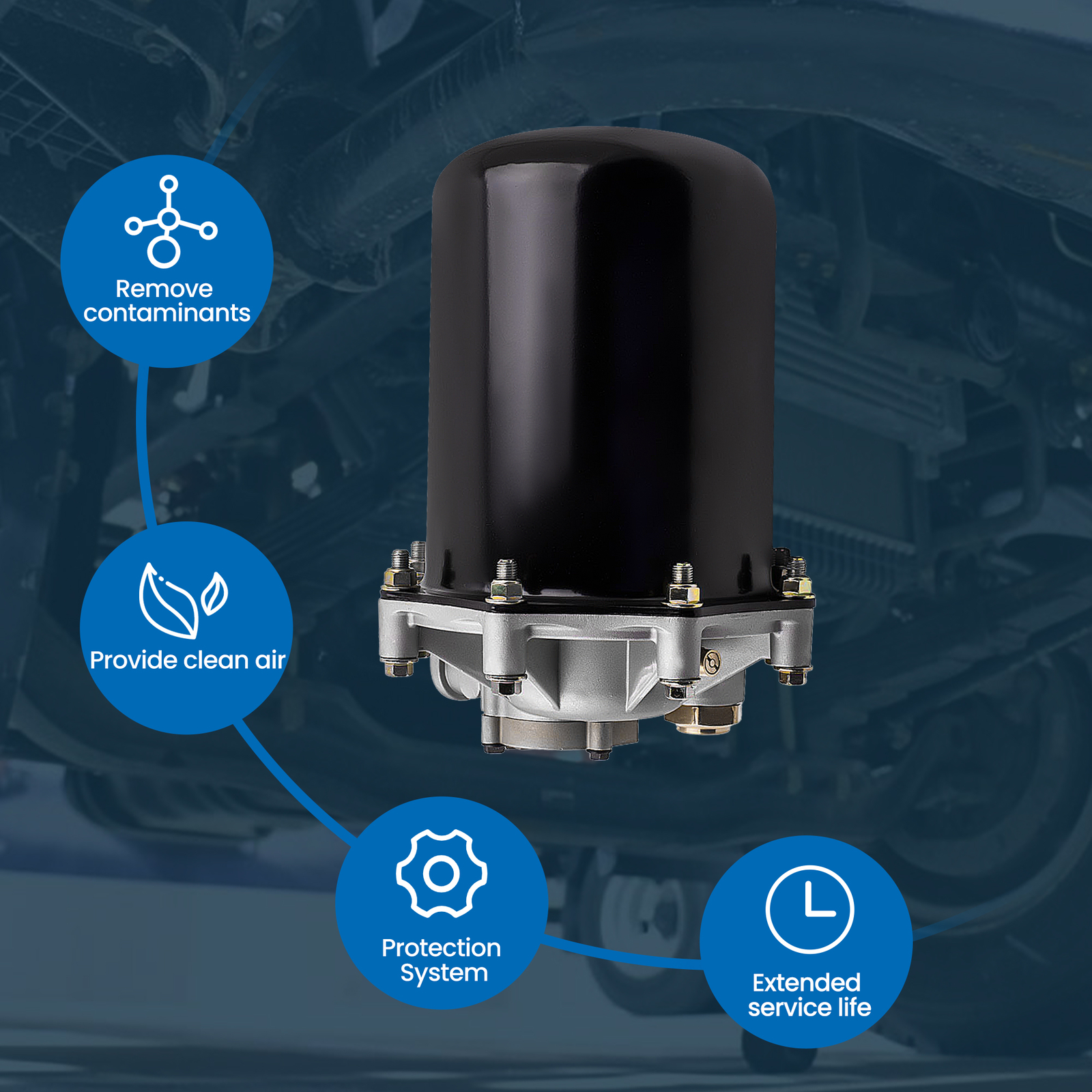 Air Dryer Assembly -12 Volt- Style for Bendix 065225 109685 for BW for benz 1.8L