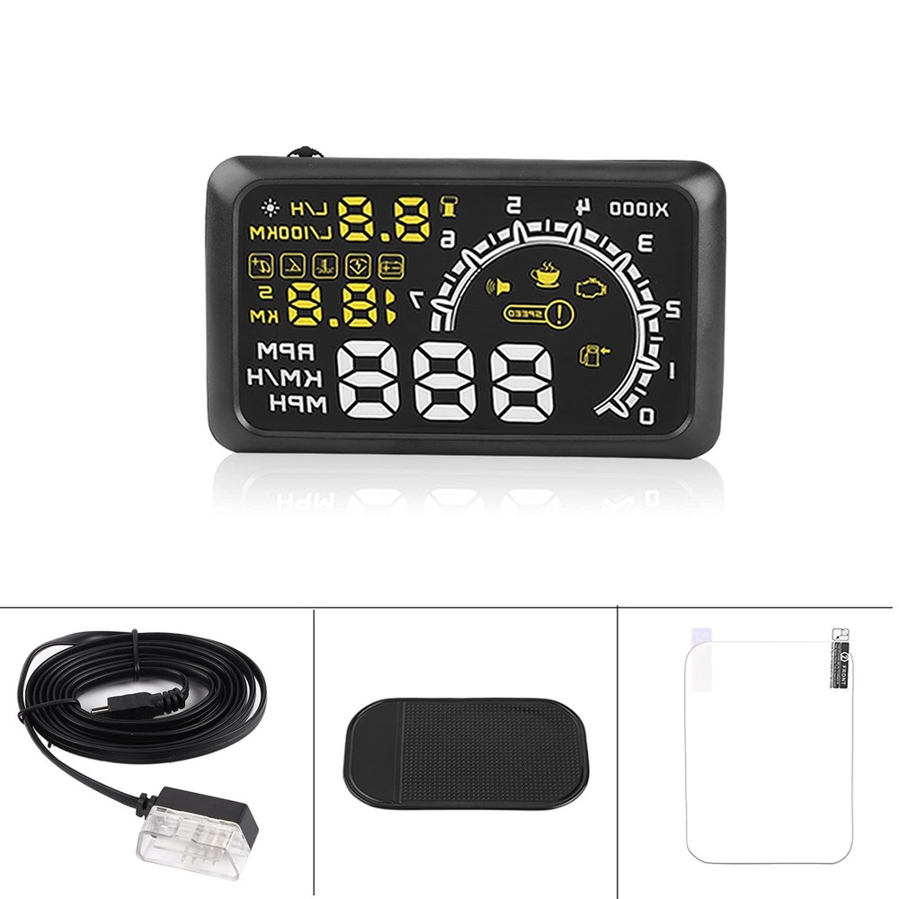5.5'' HUD Head Display, Windshield Screen Projector Vehicle Speed, Overspeed ...
