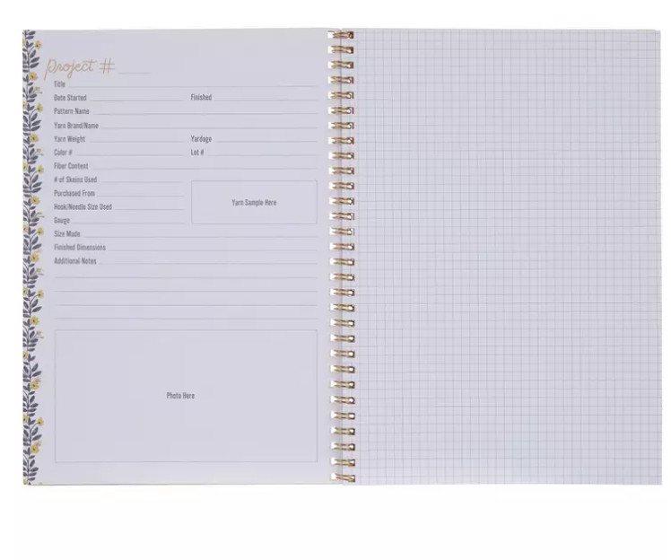 Yarn Projects In Progress Notebook New