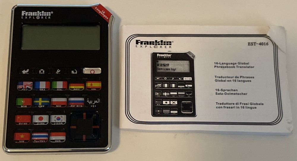 Franklin Explorer 16 Language Phrasebook Translator 2009 EST-4016