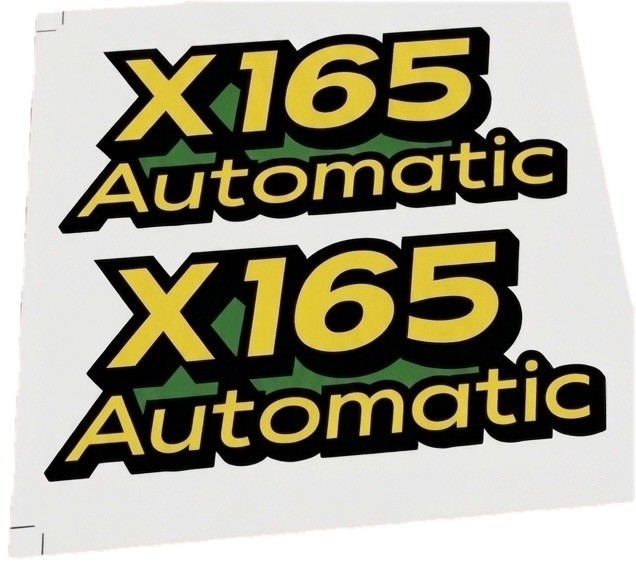 TWO X165 Automatic John Deere Aftermarket Hood Decals Replacement Laminated