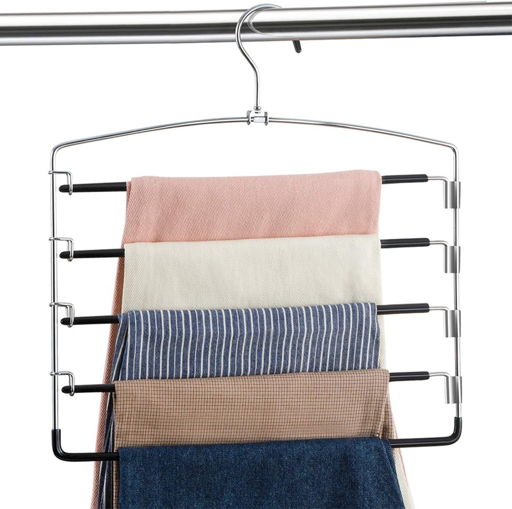 Pants Hanrs Non Slip Space Saving Hanrs Multi-Layer Swing