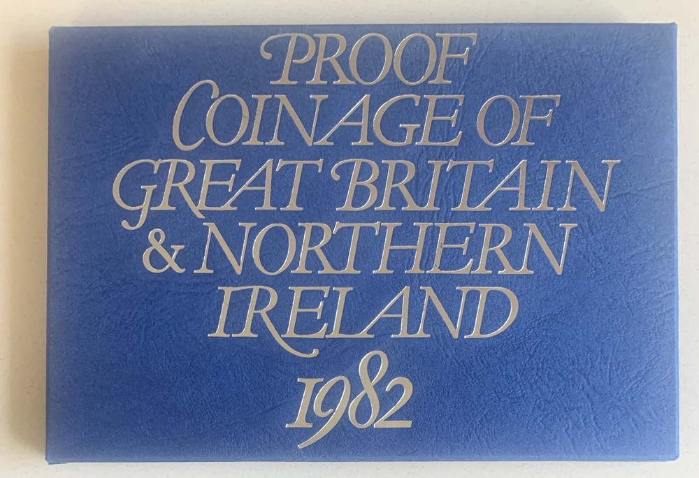 1982 GREAT BRITAIN 8 PIECE PROOF SET IN ORIGINAL PACKAGE WITH PAPERWORK