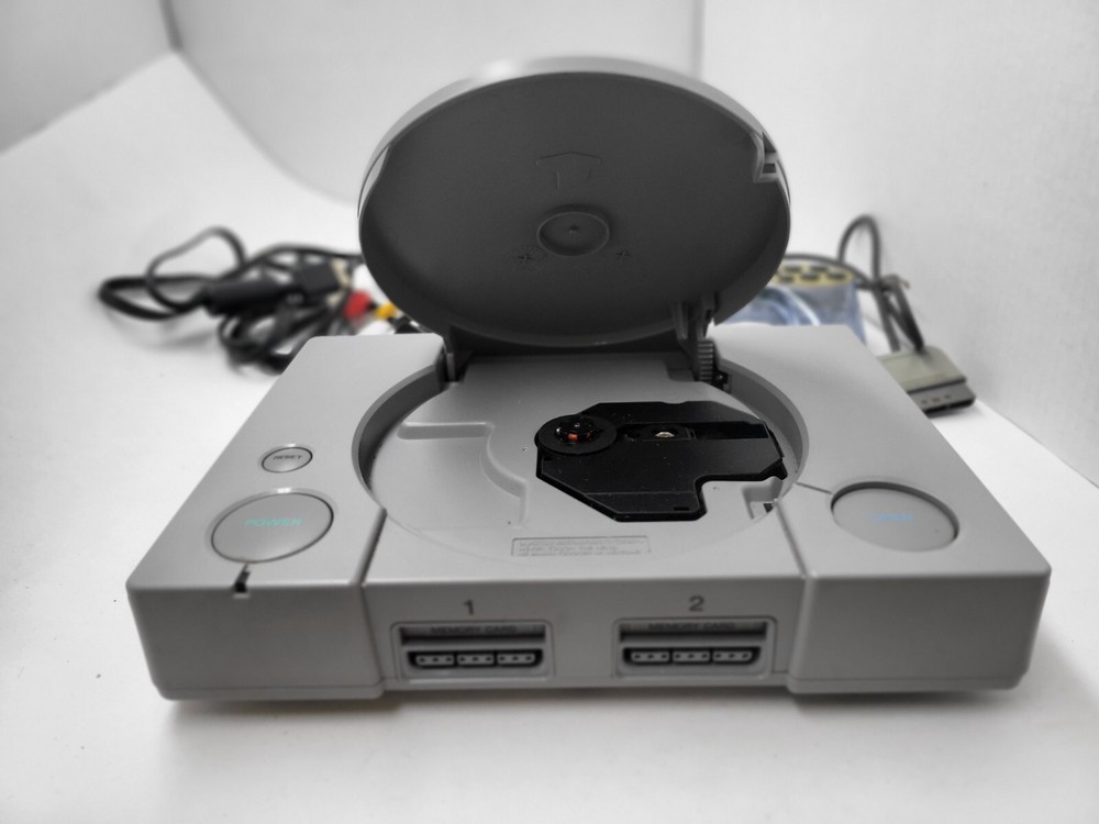 SONY PLAYSTATION 1 SCPH 7501 CONSOLE TESTED & WORKING COMPLETE BUTTON STICKS #O5