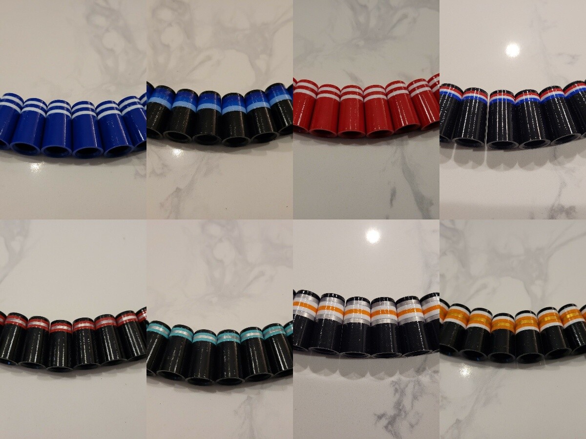 (10) Custom Golf Iron Ferrules - Pick Design and Diameter - FREE SHIPPING!