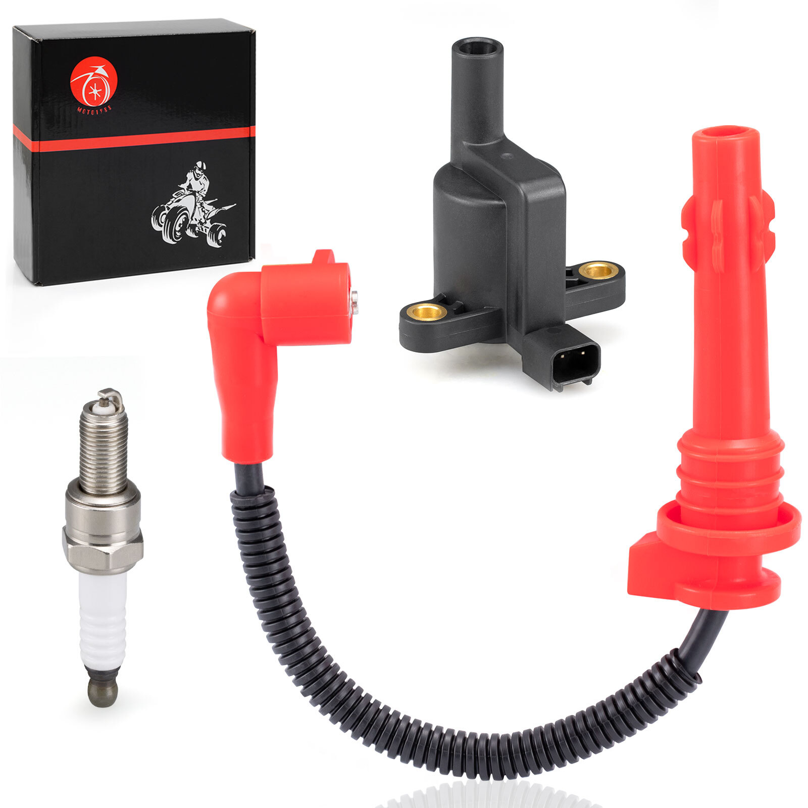 Ignition coil w/ Wire Cap & Spark plug for Polaris Sportsman 570 2015 2016- 2025