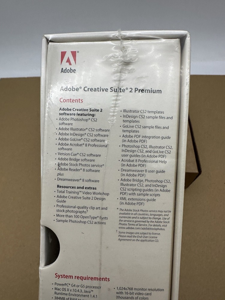 Adobe Creative Suite 2 Premium 18040501 MAC Edition - Sealed New