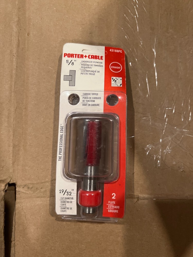 PORTER CABLE 43188PC 5/8" UNDERSIZE PLYWOOD ROUTER BIT