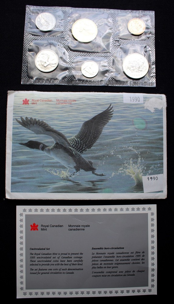 1990 CANADA PROOFLIKE 6-COIN SET - UNCIRCULATED w/COA & Envelope