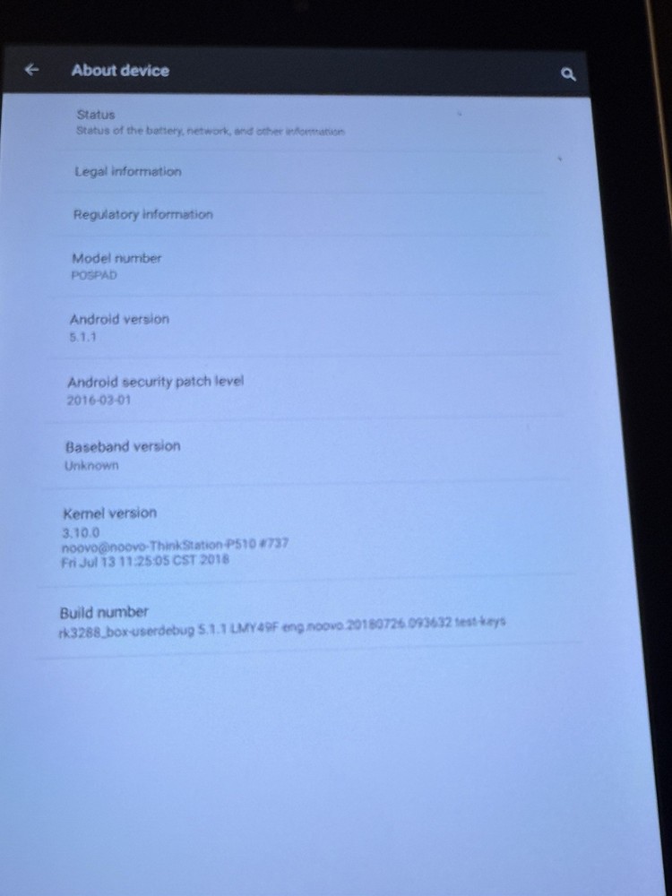 11.6” touchscreen Android Tablet