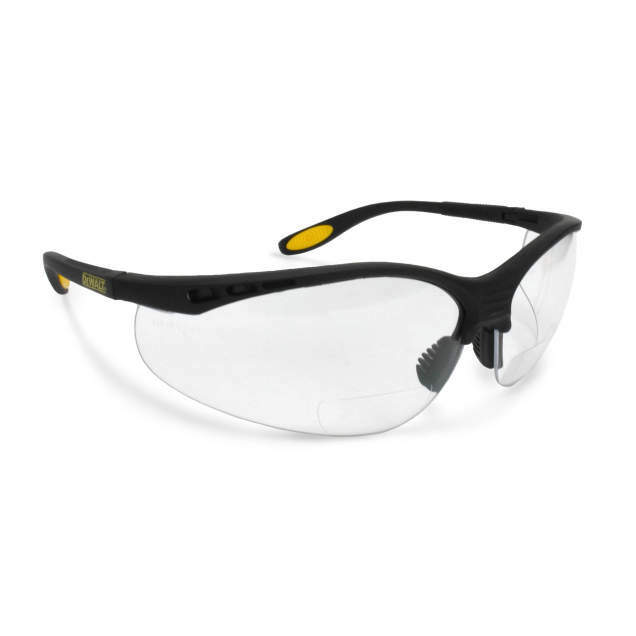 DeWalt Bifocal Reading Readers Safety Glasses CLEAR Lens 1.0, 1.5, 2.0, 2.5, 3.0
