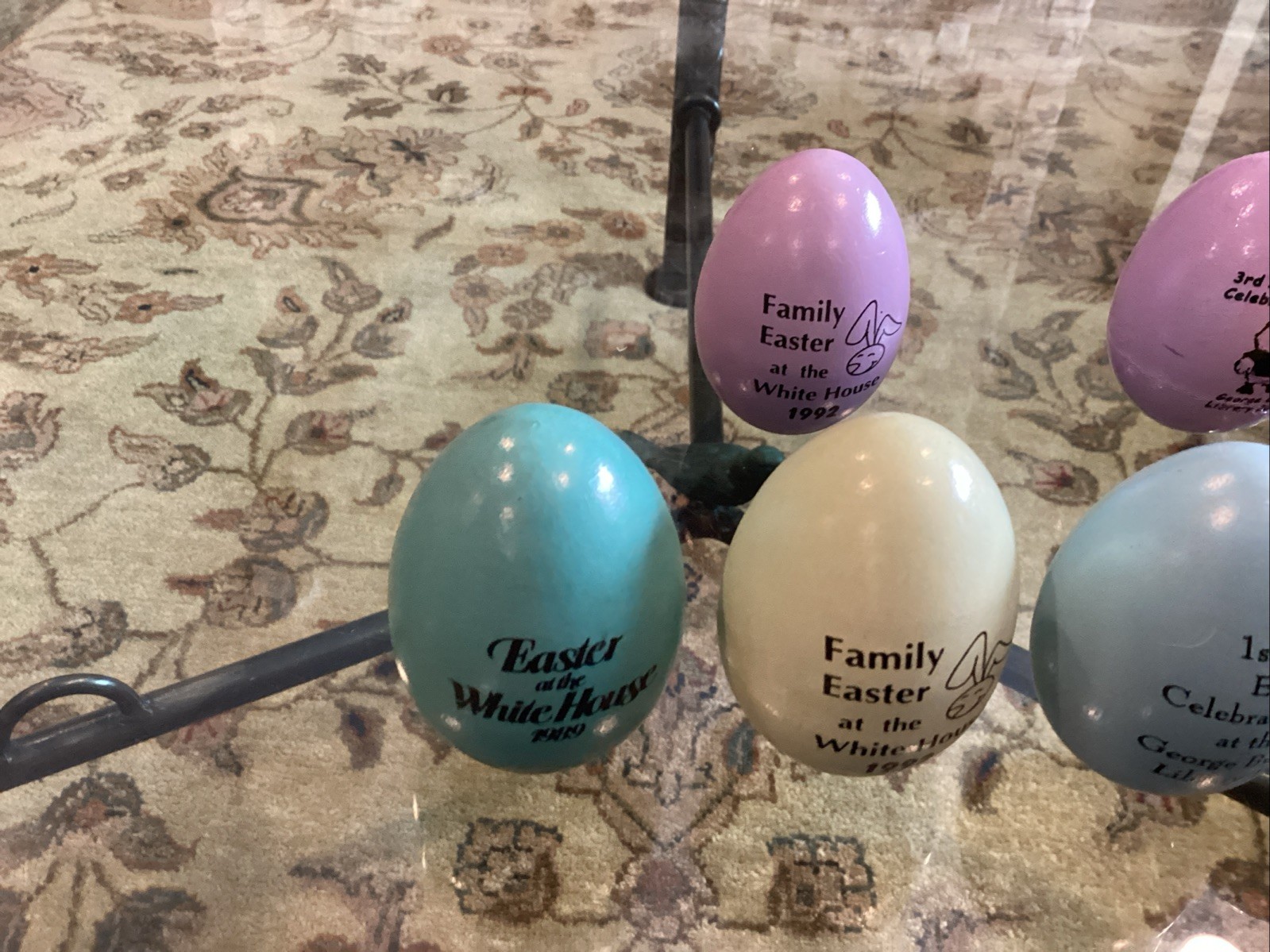 (7) George & Barbara Bush 3 White House Easter Eggs & 4 Bush Library See Listing