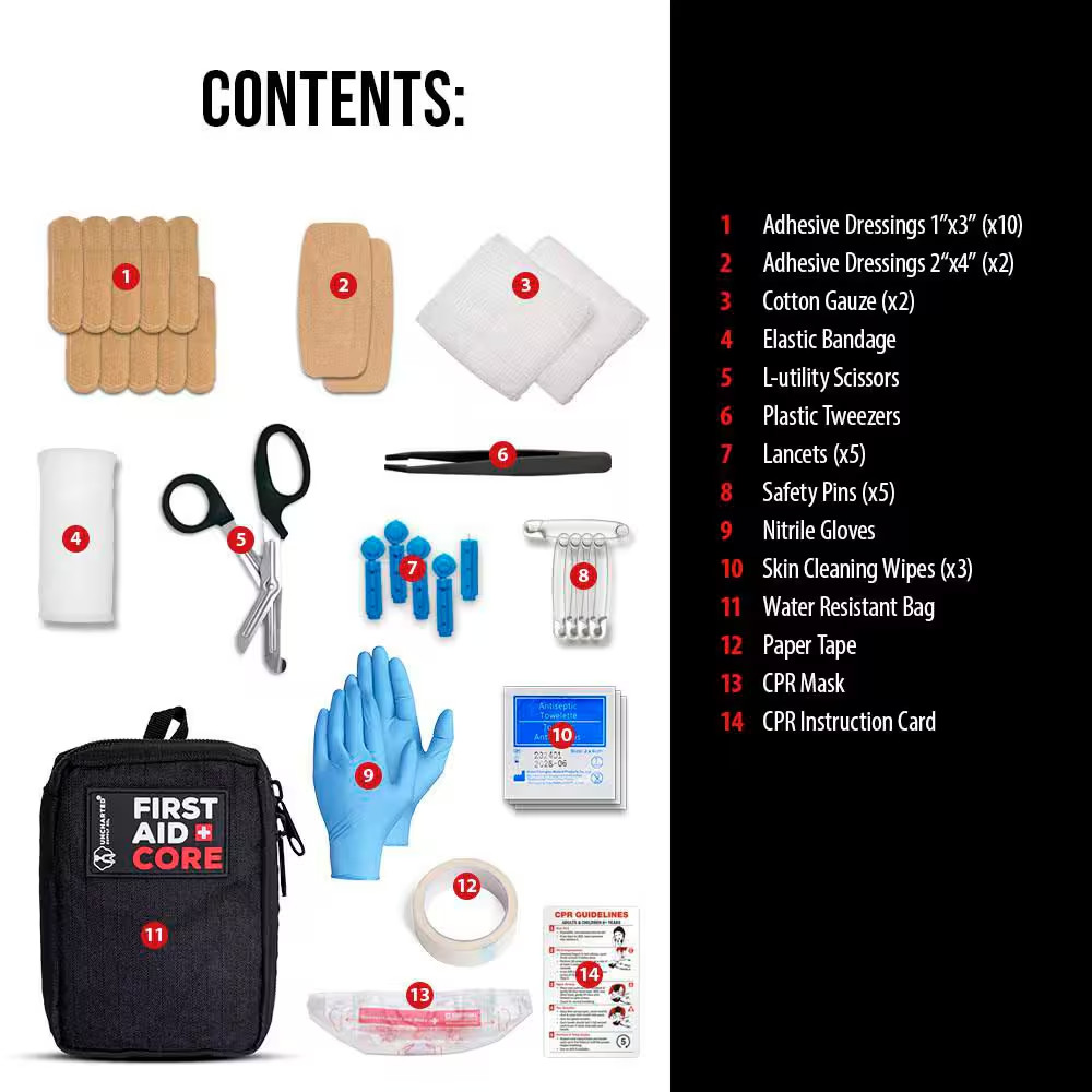 Core 25-Piece First Aid Kit