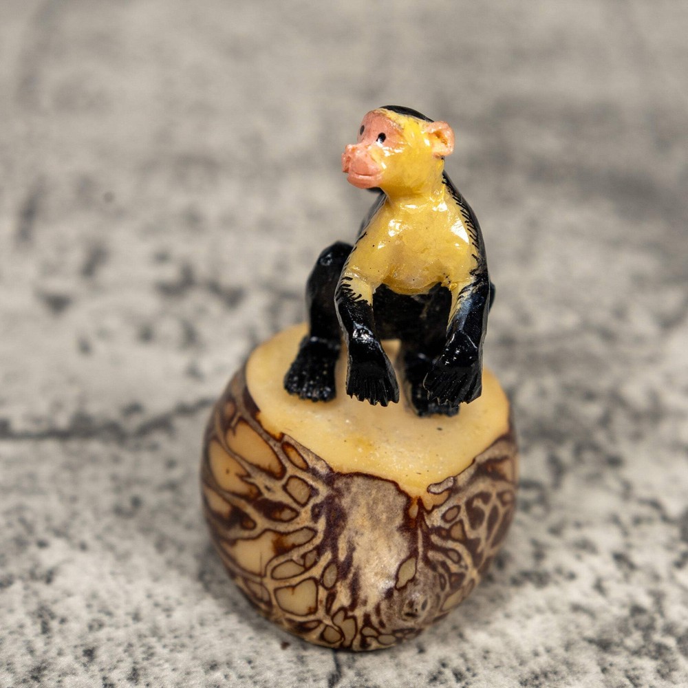 White Face Monkey Tagua Carving