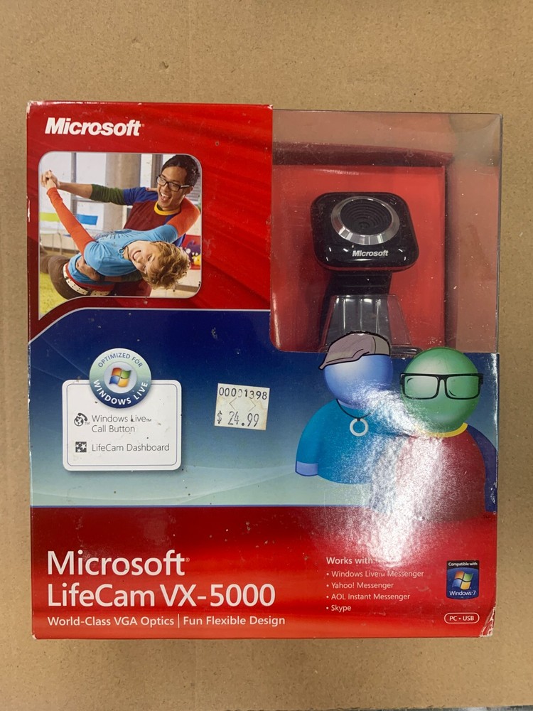 Microsoft LifeCam VX-5000 Flexible Design Web Cam *Sealed*