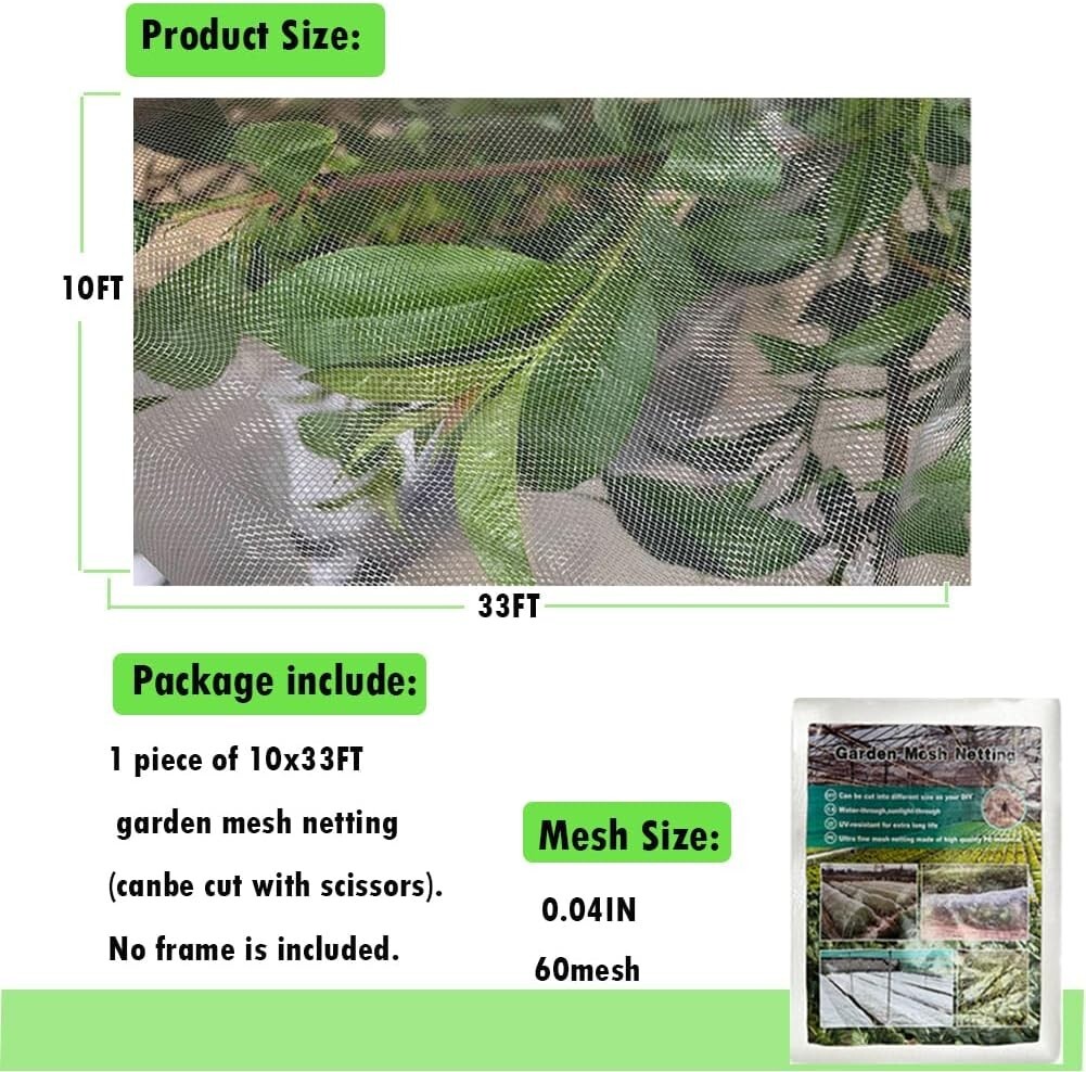 20~50ft Mosquito Garden Bug Insect Netting Barrier Bird Net Plant Protect Mesh