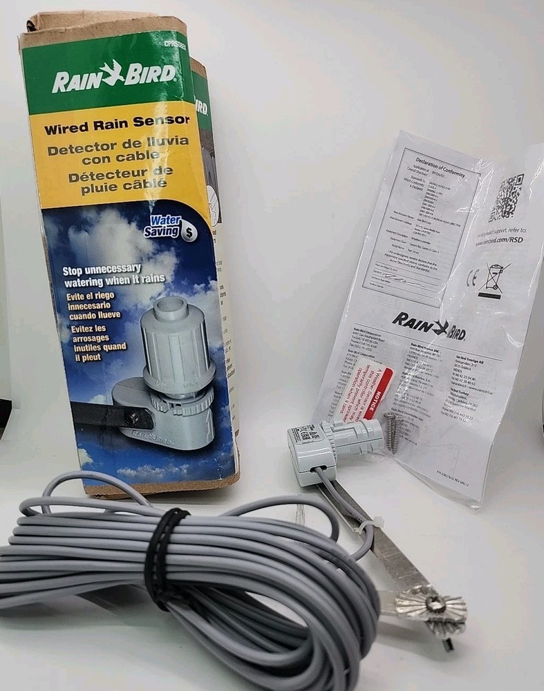 Rain bird RSDBEX - Wired Rain Sensor with Bracket Rain Shut-Off - New Open Box