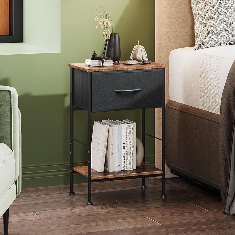 Stylish Nightstand W/ Drawers Multipurpose End Table Bedroom Storage Solutions
