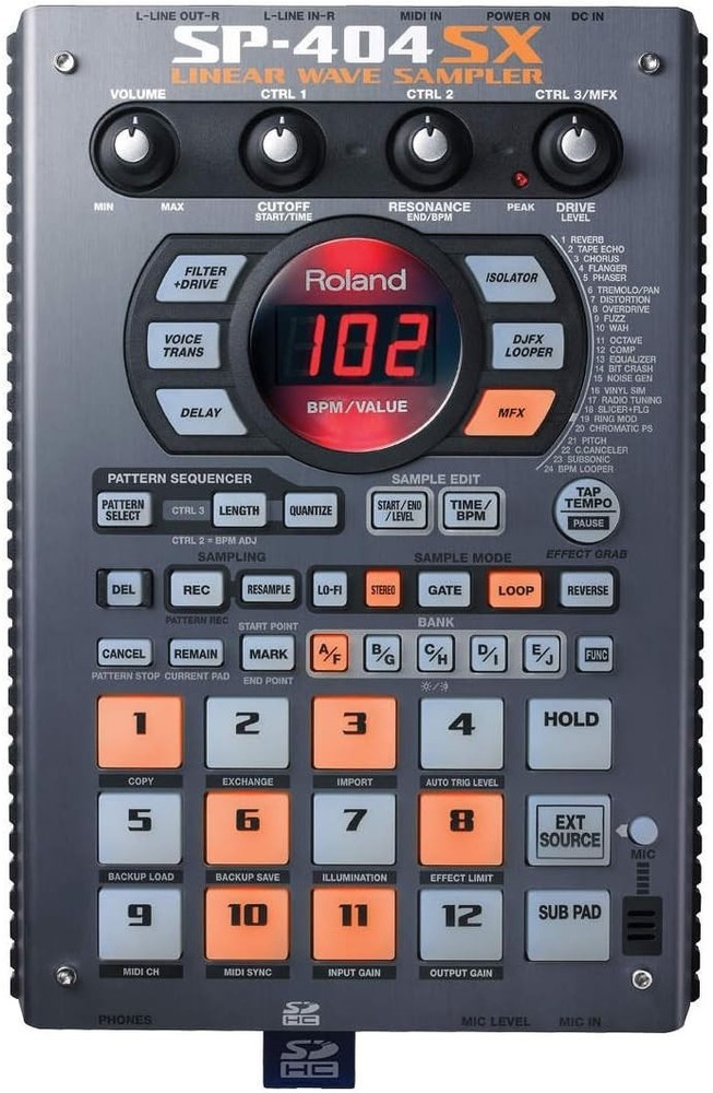 Roland SP-404SX Compact Portable Linear Wave Sampler