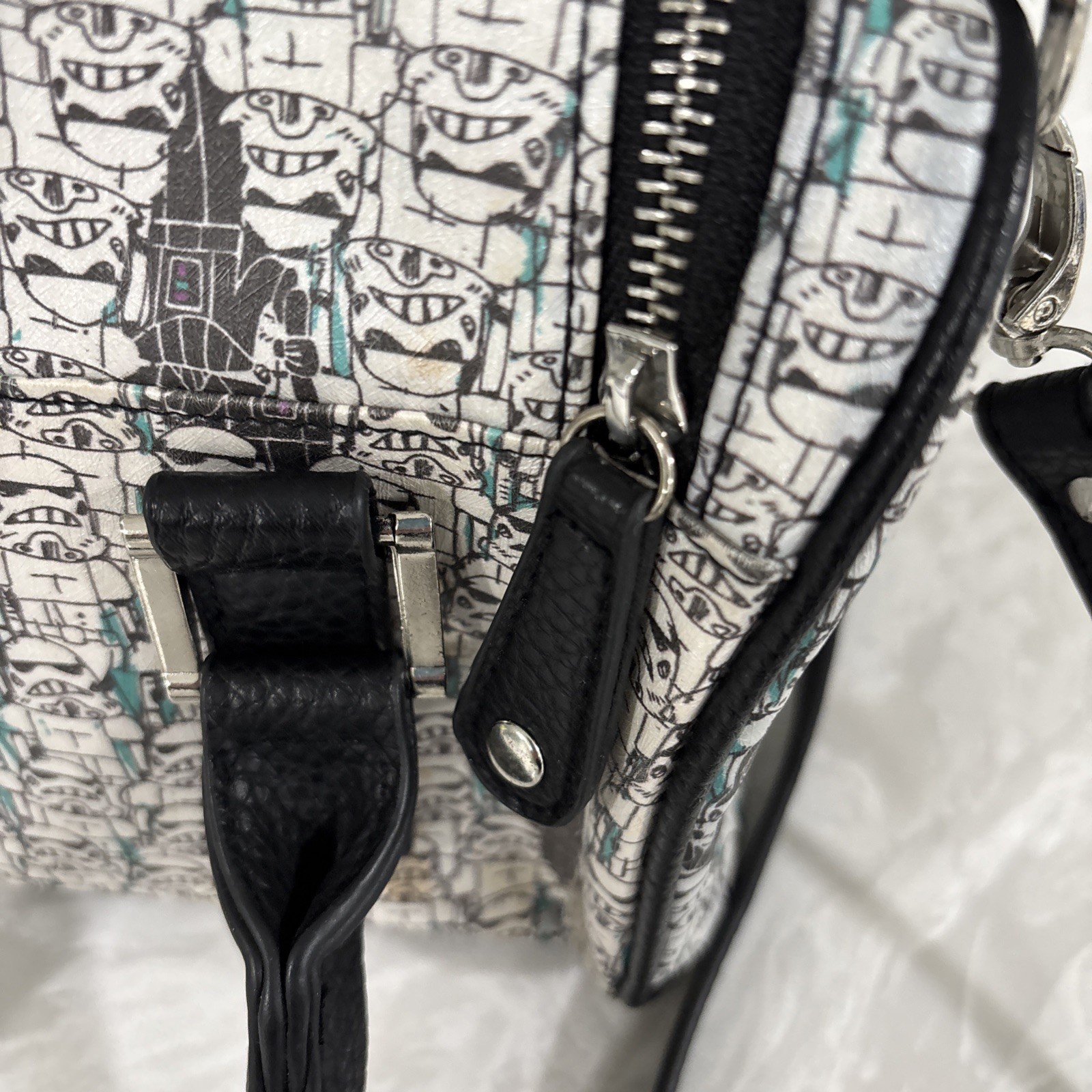 Star Wars Stormtroopers Darth Vader Print Handbag Bioworld Lucas Films Retired