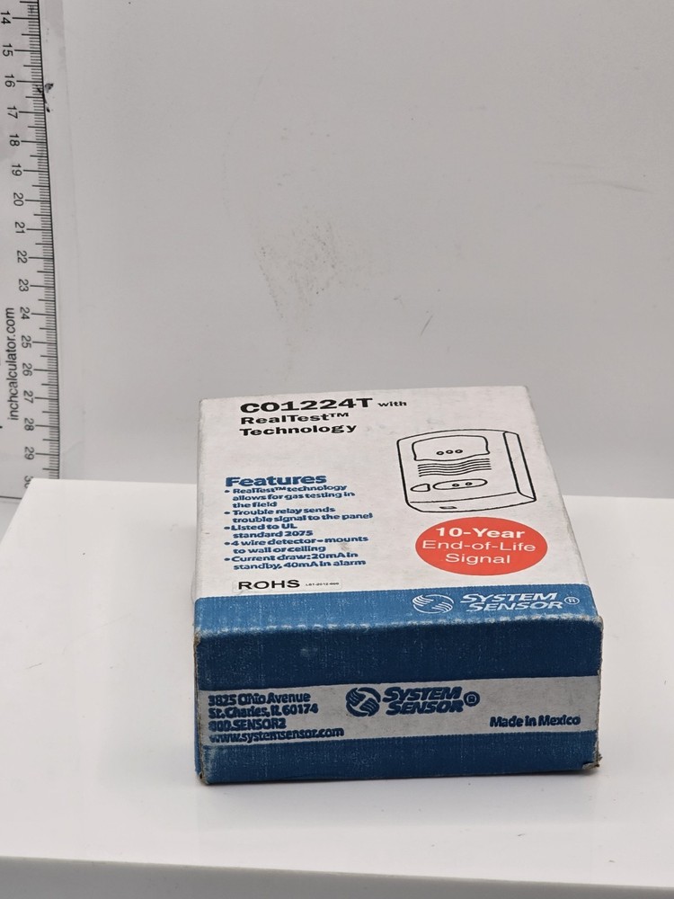 NEW & SEALED SYSTEM SENSOR C01224T CARBON MONOXIDE DETECTOR