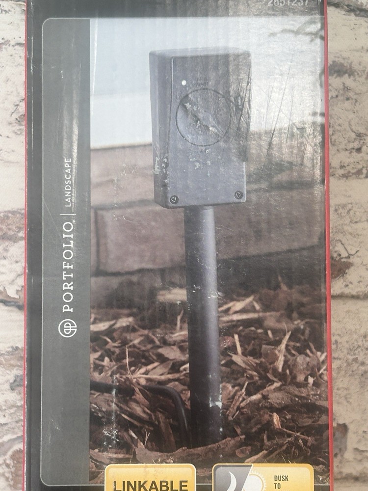 NEW Portfolio Photocell Sensor Controller with Timer 60W Matte Black #2851237