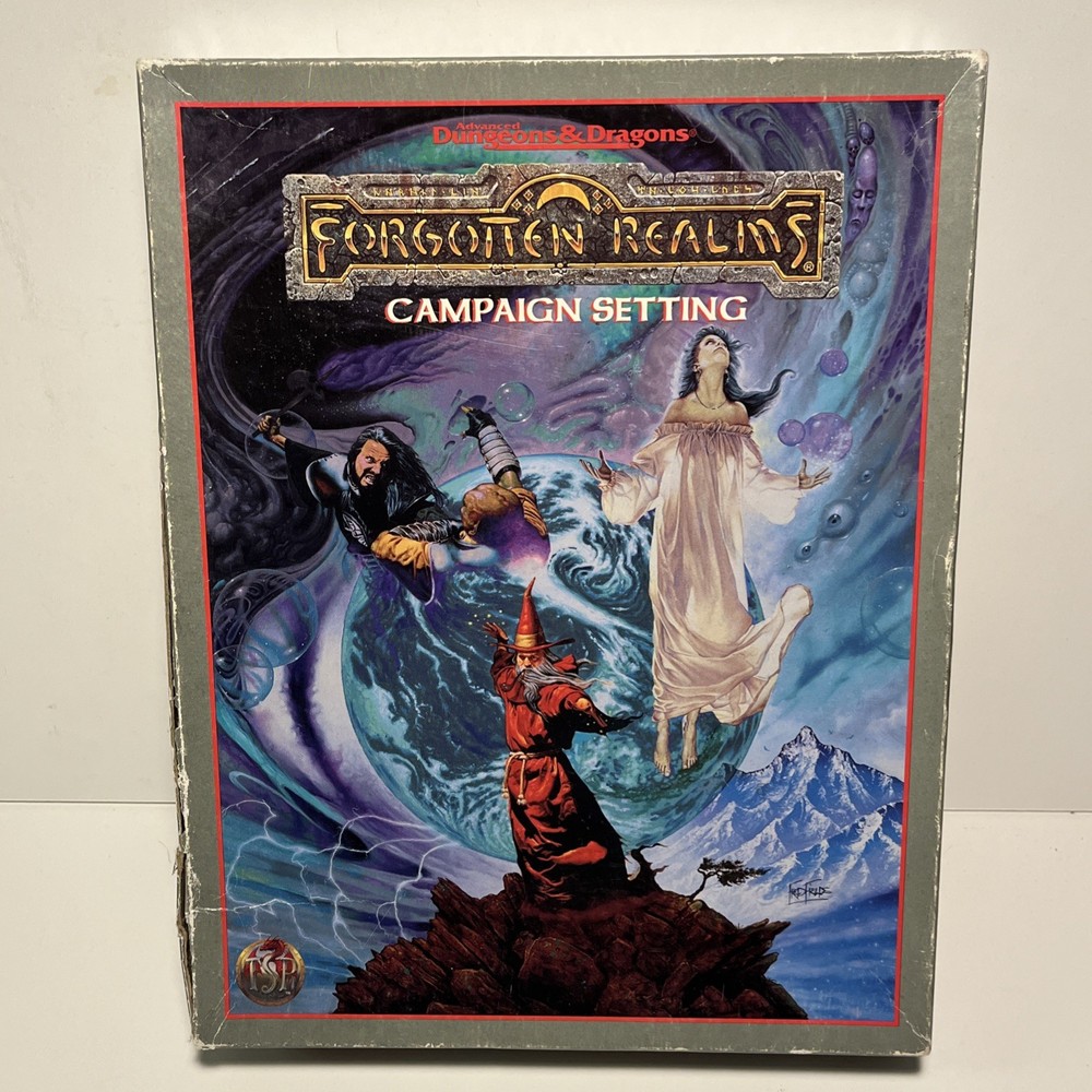D&D Forgotten Realms Campaign Setting Boxed Set AD&D 2E TSR 1085 BOX + ONLY