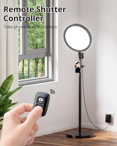 Professional Ring Light with Stand, Phone Holder & Remote – Full-screen Light