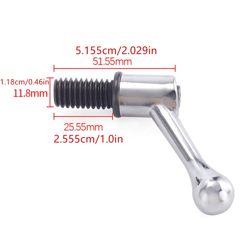 2PCS Milling Machine Handle Table Lock Vertical For CNC Mill Bolt Handle M12