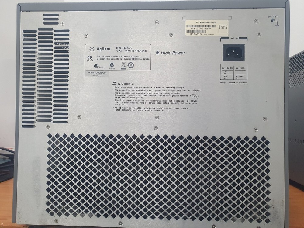 Agilent E8403A VXI Mainframe + E8491B IEEE-1394 PC Link to VXI