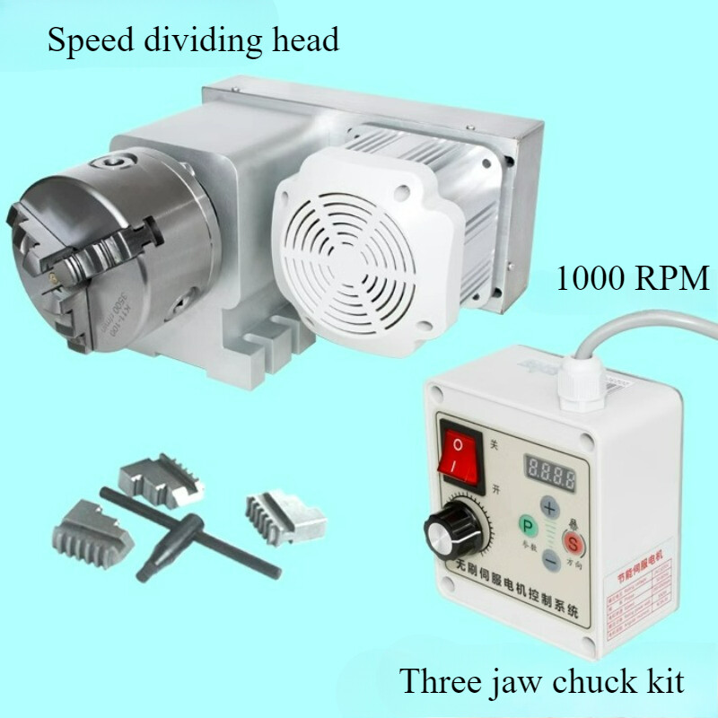 Adjustable Speed Fourth Axis (A-axis, Rotating Axis, CNC Indexing Head)