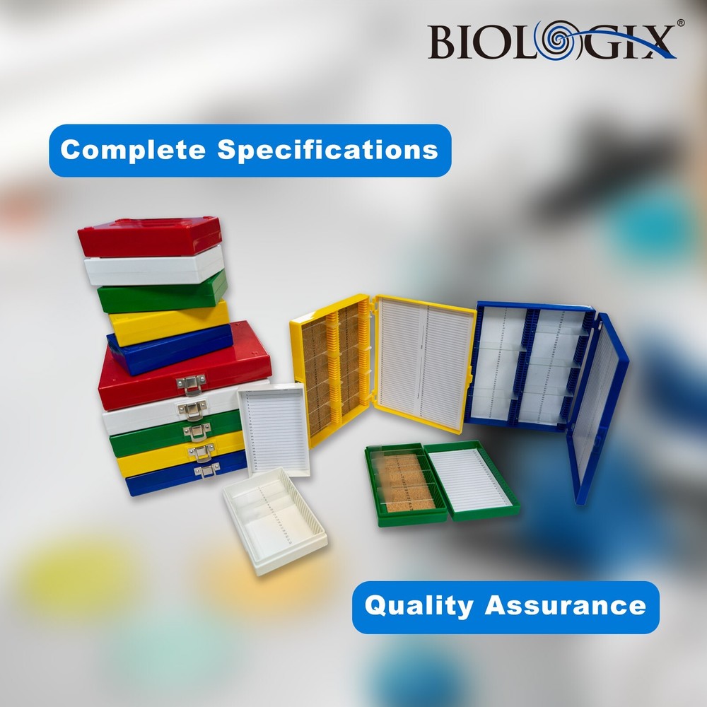 100-Place Microscope Slide Storage Boxes with Cork Lining, 5/Pack, 30/Case