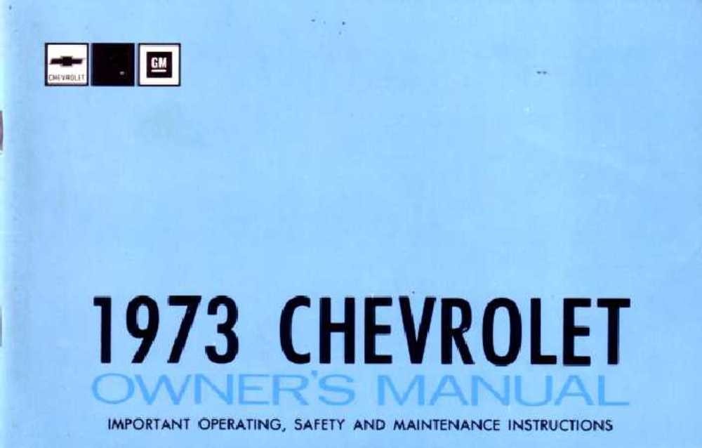 1973 Chevrolet Impala Owner's Manual