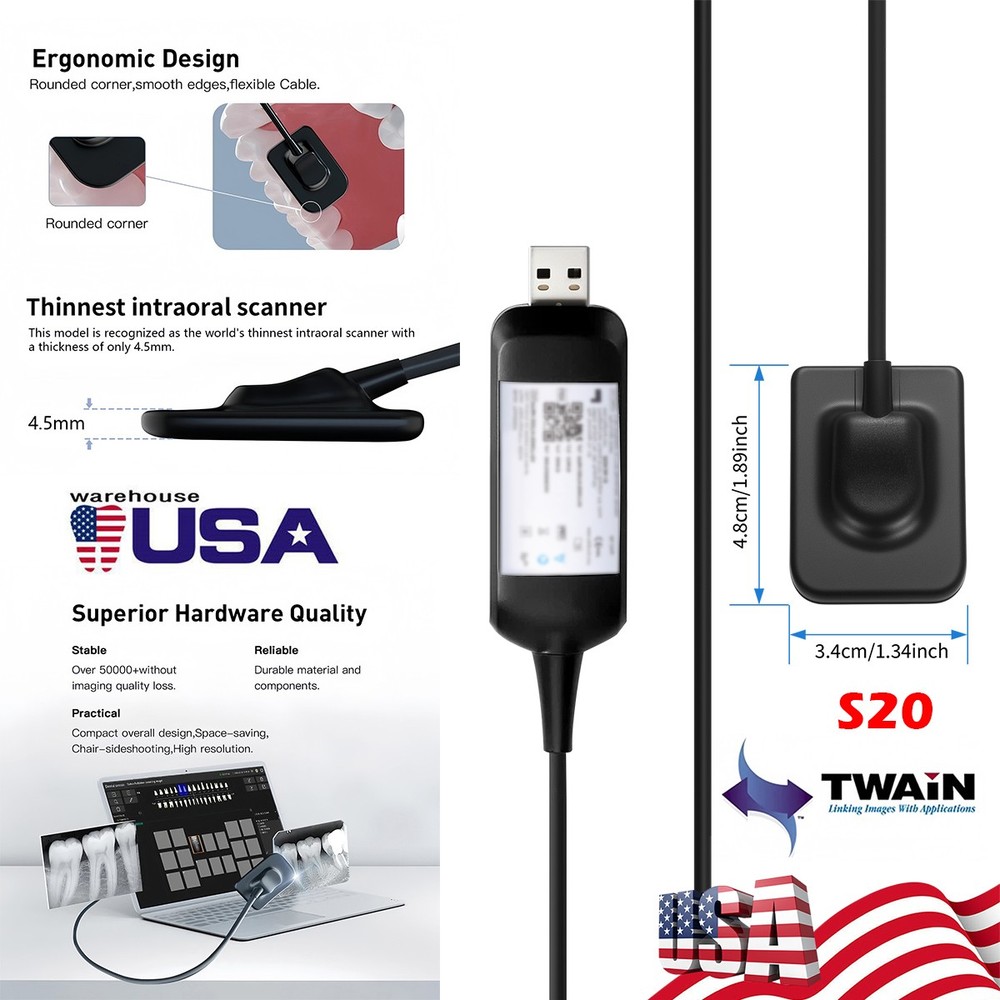 S20 Dental Sensor Size 2.0 || Fast ship || Twain